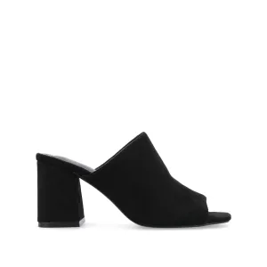 ADELAIDE MULE BLOCK HEELS IN WIDE