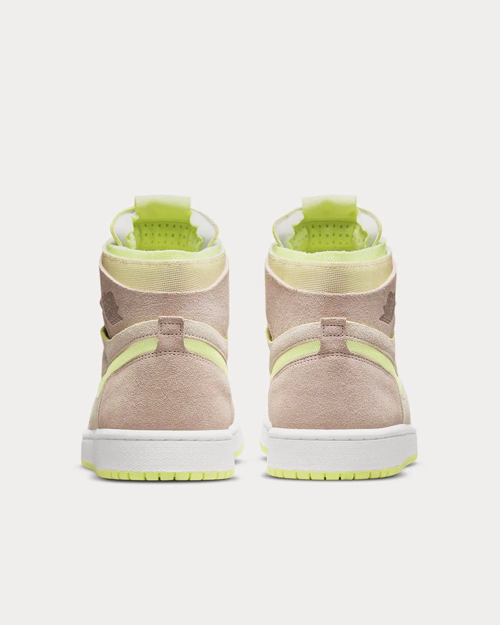Air Jordan 1 Zoom Air Comfort Pearl White / Light Lemon Twist / White / Fossil High Top Sneakers