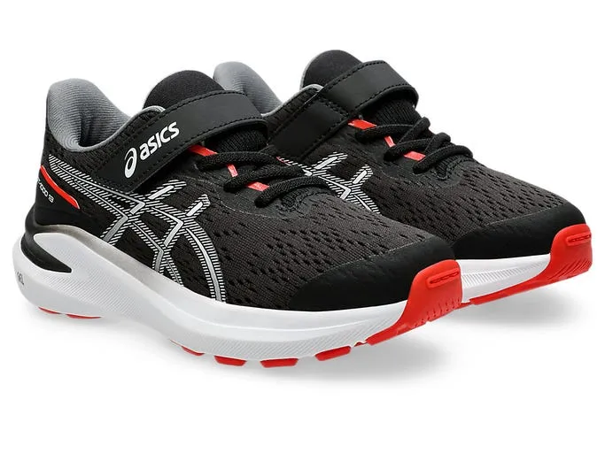 ASICS KID'S GEL GT 1000 13 PS BLACK/RED RUNNING SHOES