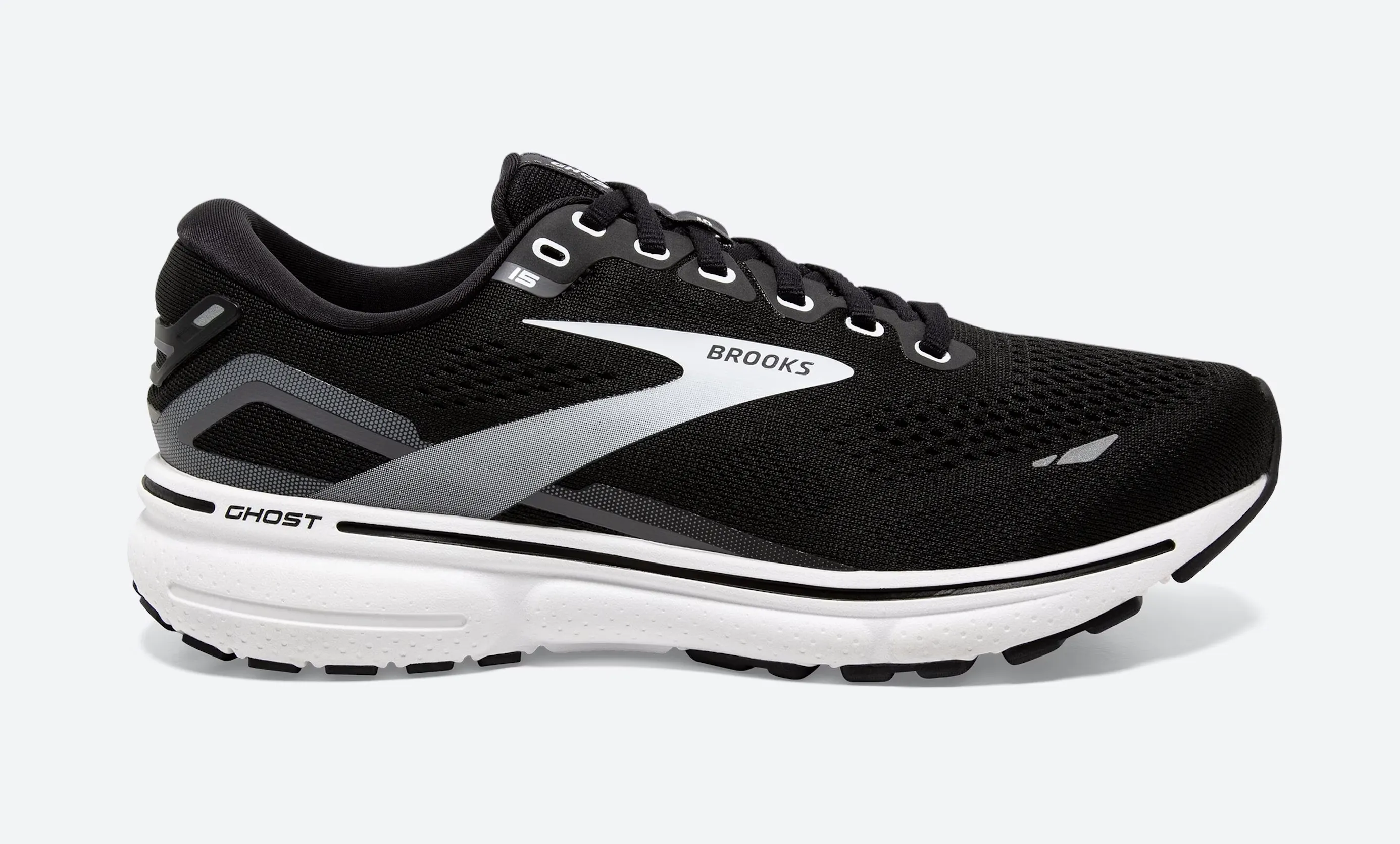 Brooks Womens Ghost 15- Black/Blackened Pearl/White (1203801B012)