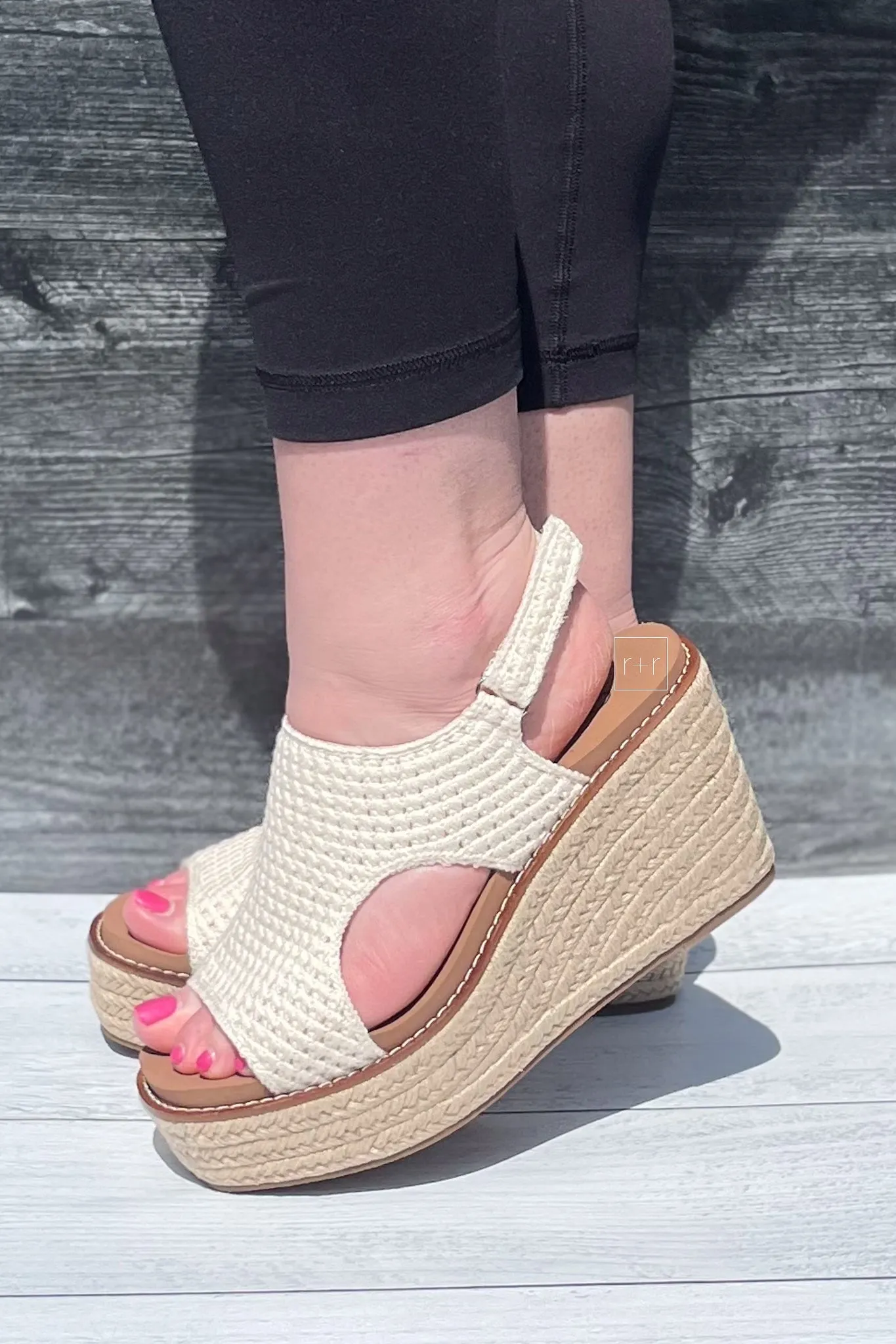 Corkys Freddie Natural Ivory Crochet Espadrilles