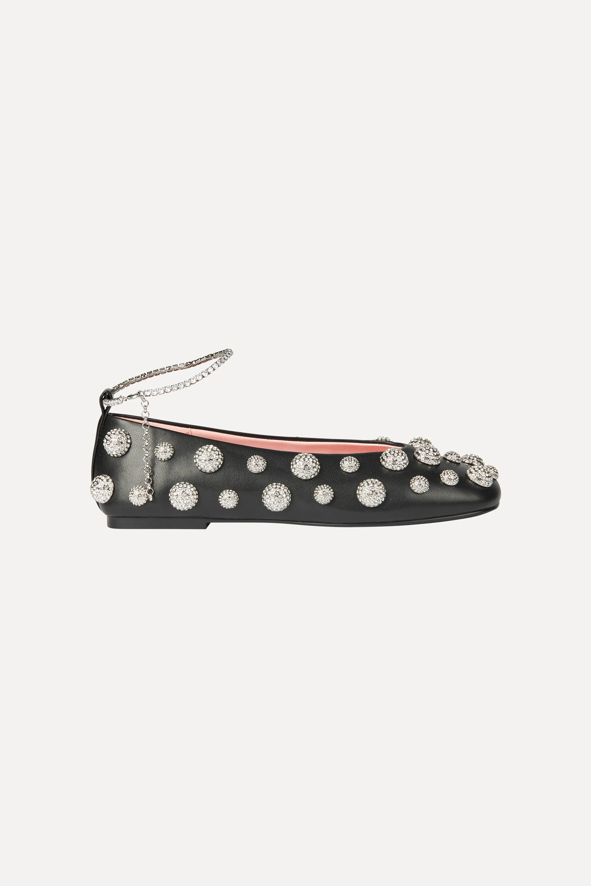 Crystal Studs Ballerina - Black