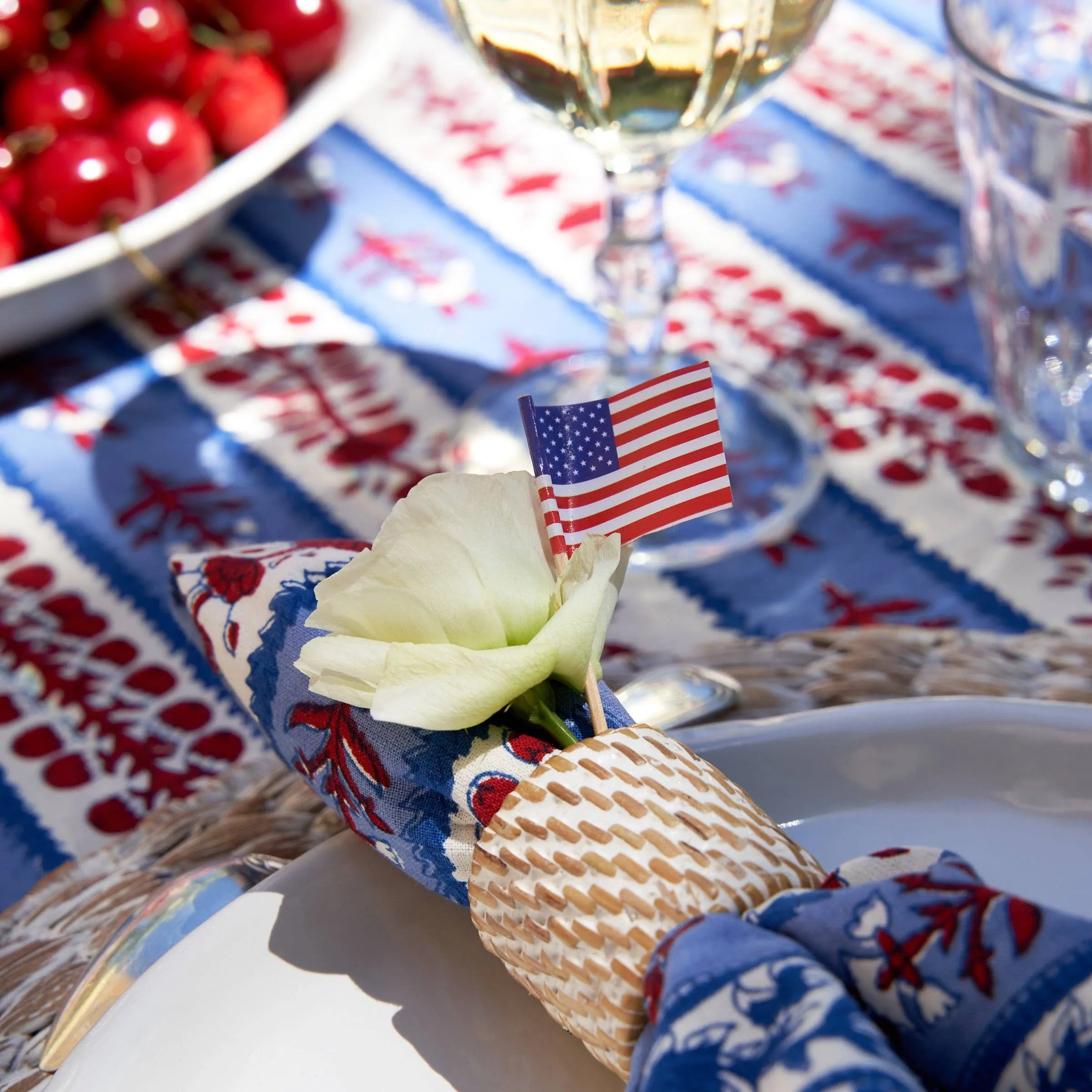 Everyday Whitewash Napkin Ring  - Set of 4