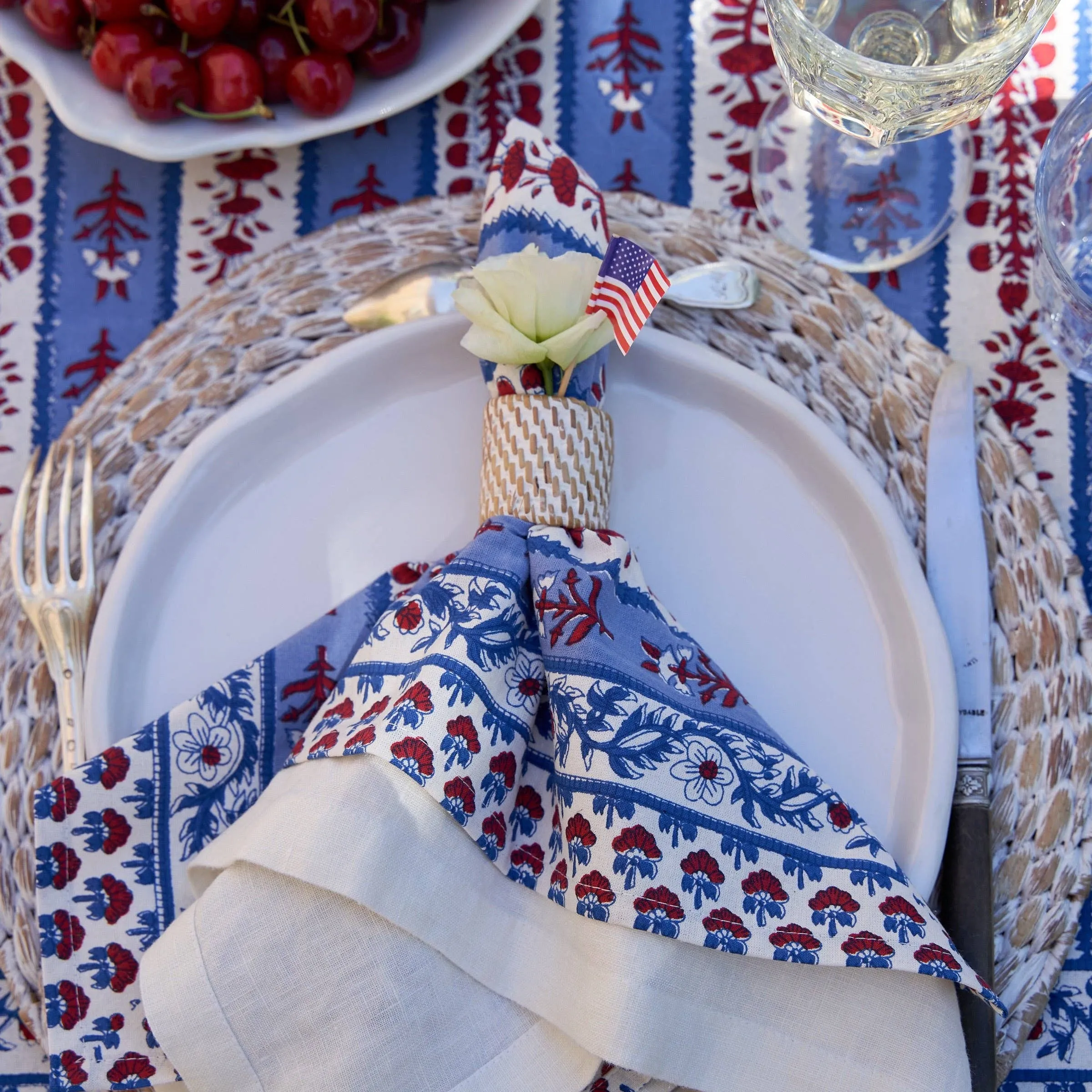 Everyday Whitewash Napkin Ring  - Set of 4
