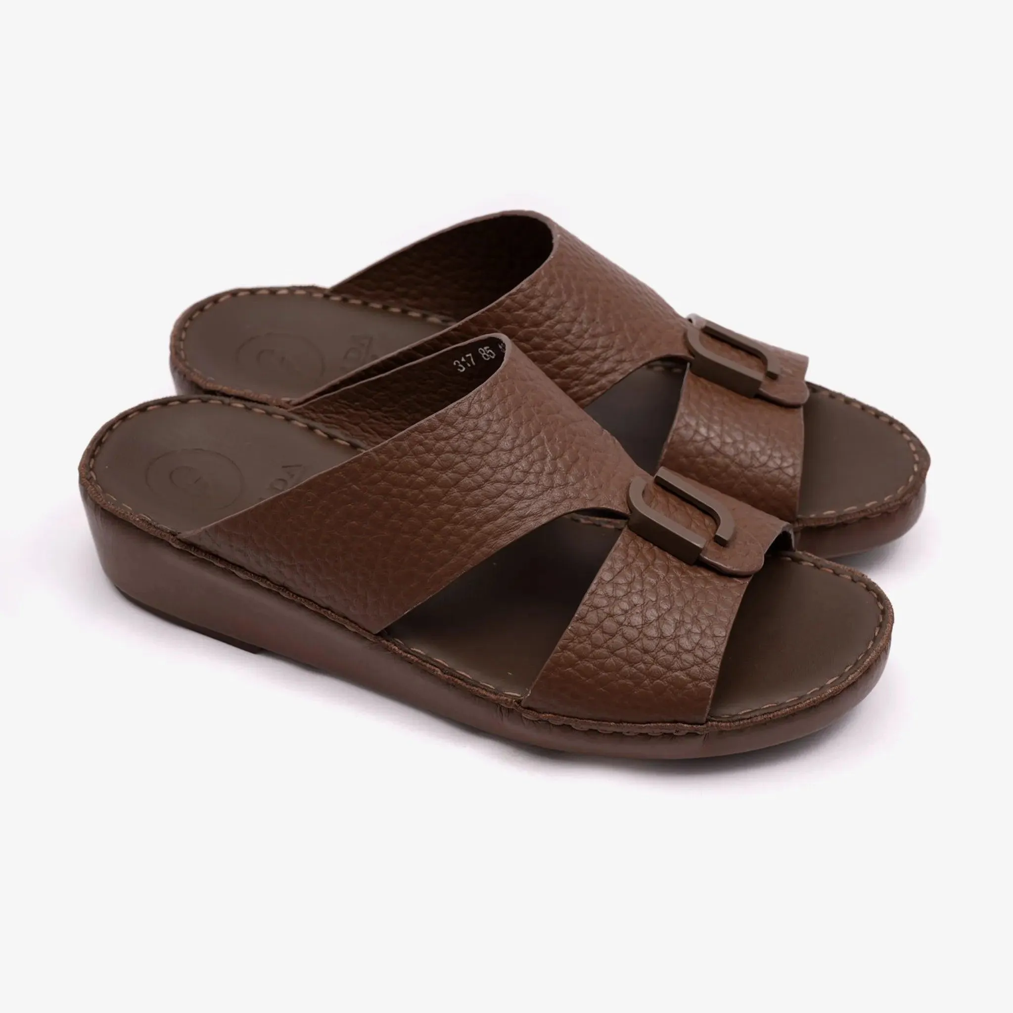 FARADA UNLINED HAMMERED ARABIC SANDALS DAVINCI NOCE