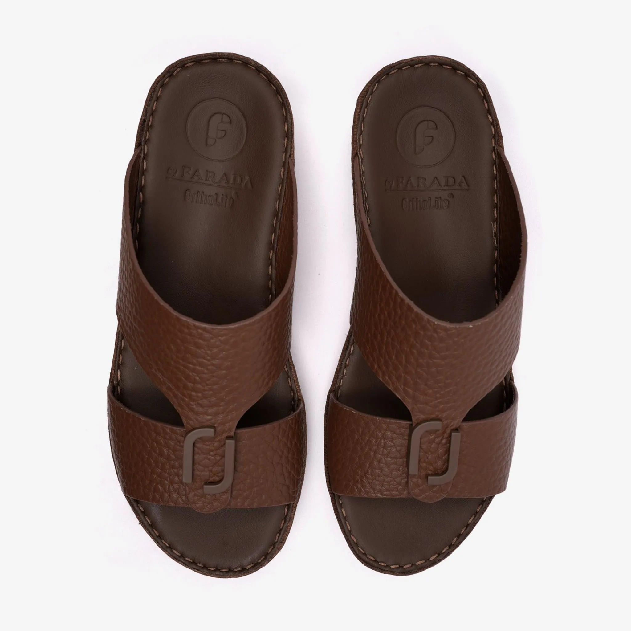 FARADA UNLINED HAMMERED ARABIC SANDALS DAVINCI NOCE