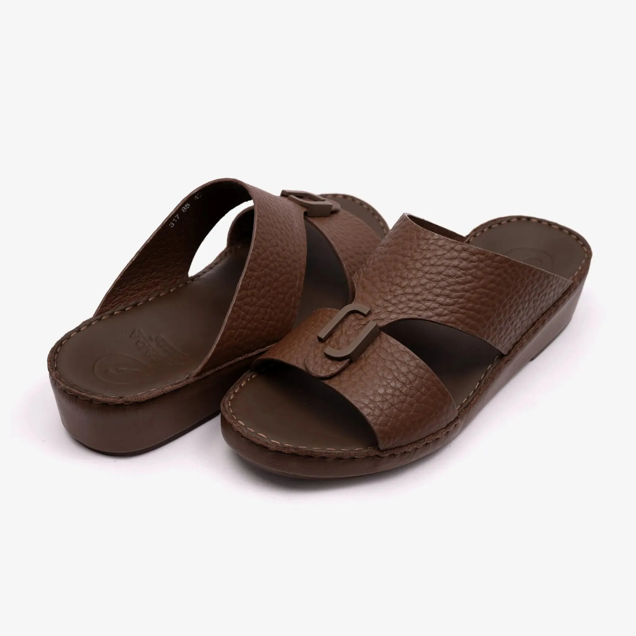 FARADA UNLINED HAMMERED ARABIC SANDALS DAVINCI NOCE