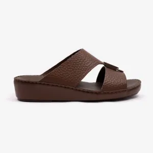 FARADA UNLINED HAMMERED ARABIC SANDALS DAVINCI NOCE
