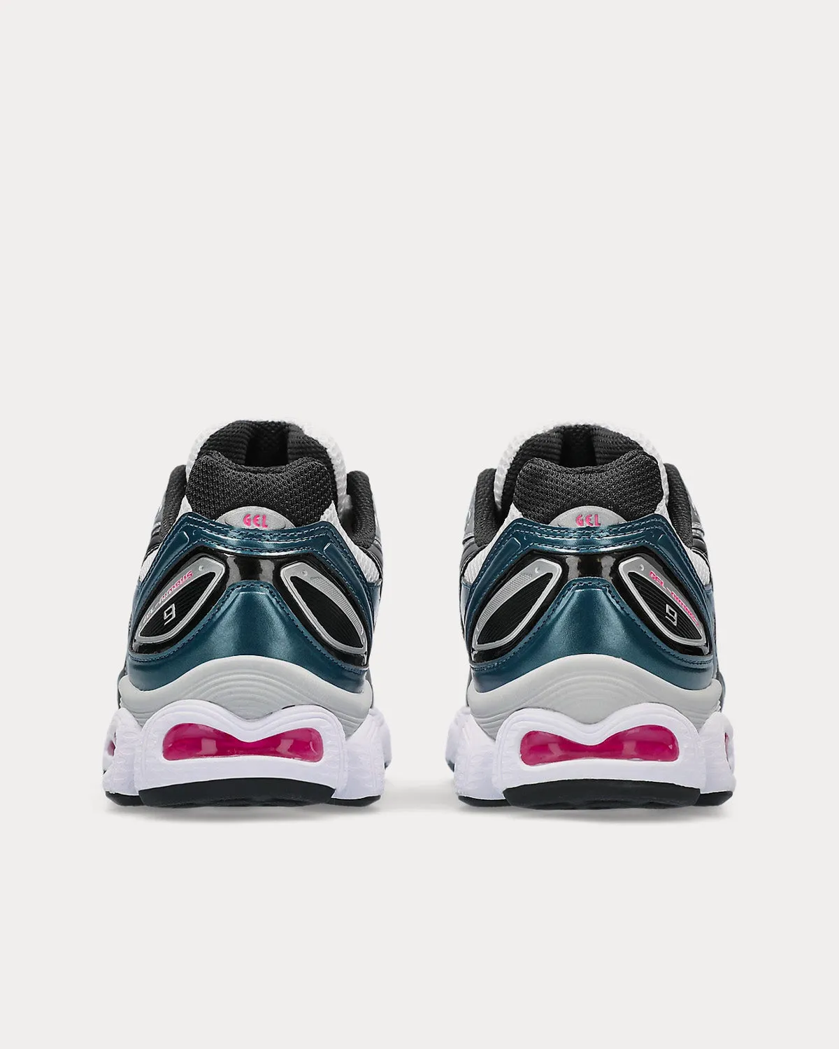 Gel-Nimbus 9 White / Pink Glo Low Top Sneakers