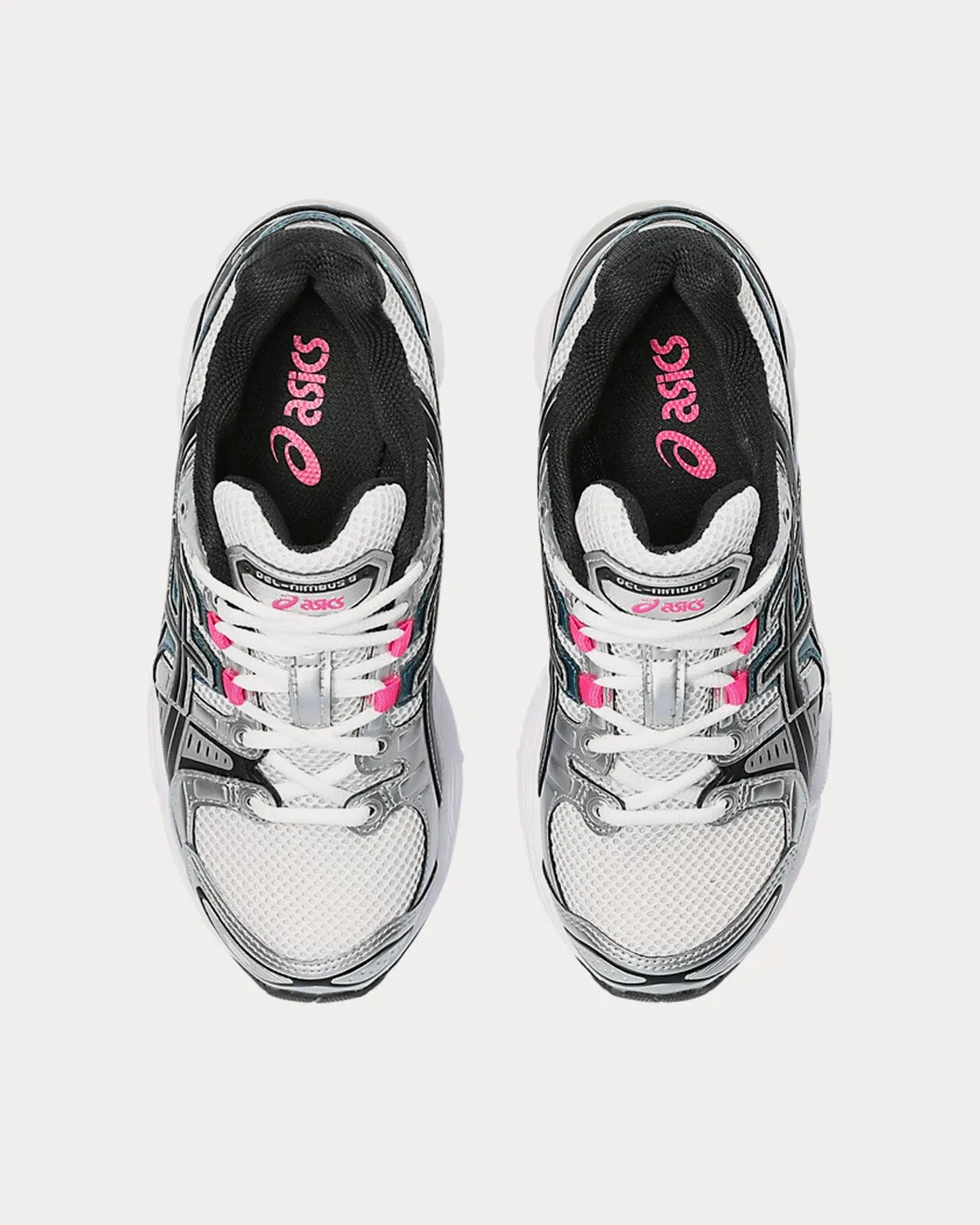 Gel-Nimbus 9 White / Pink Glo Low Top Sneakers