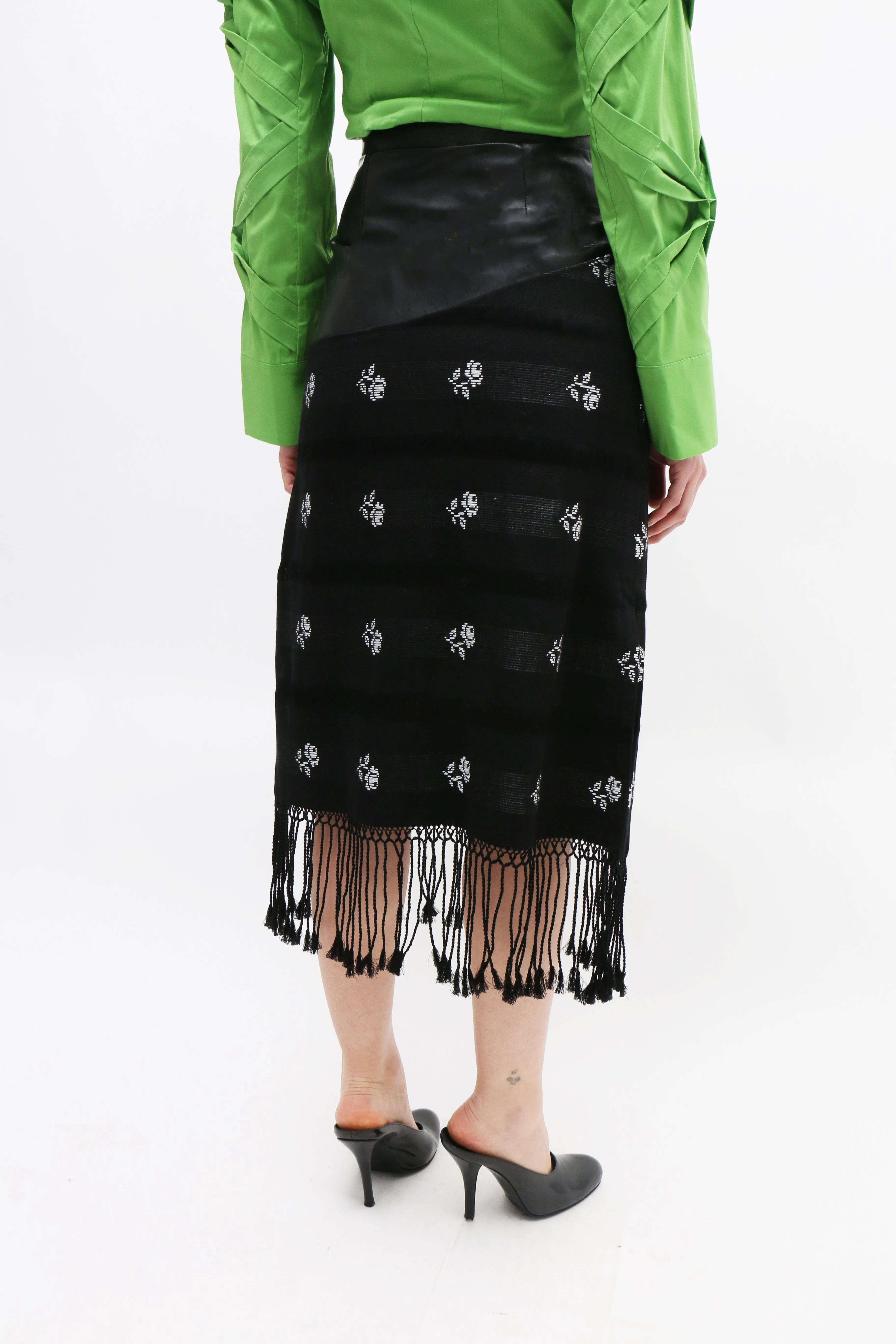 Handwoven Fringe Skirt