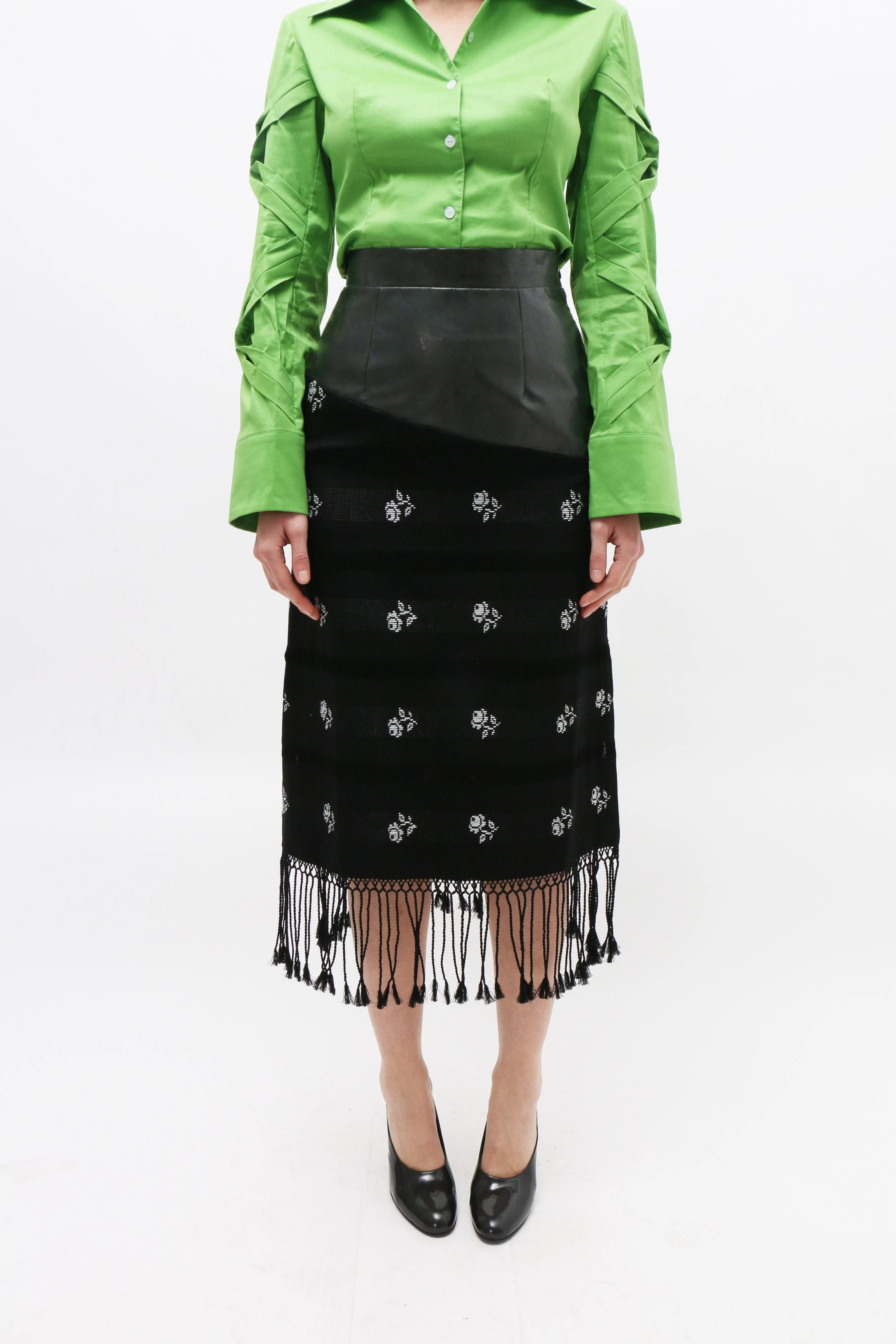 Handwoven Fringe Skirt