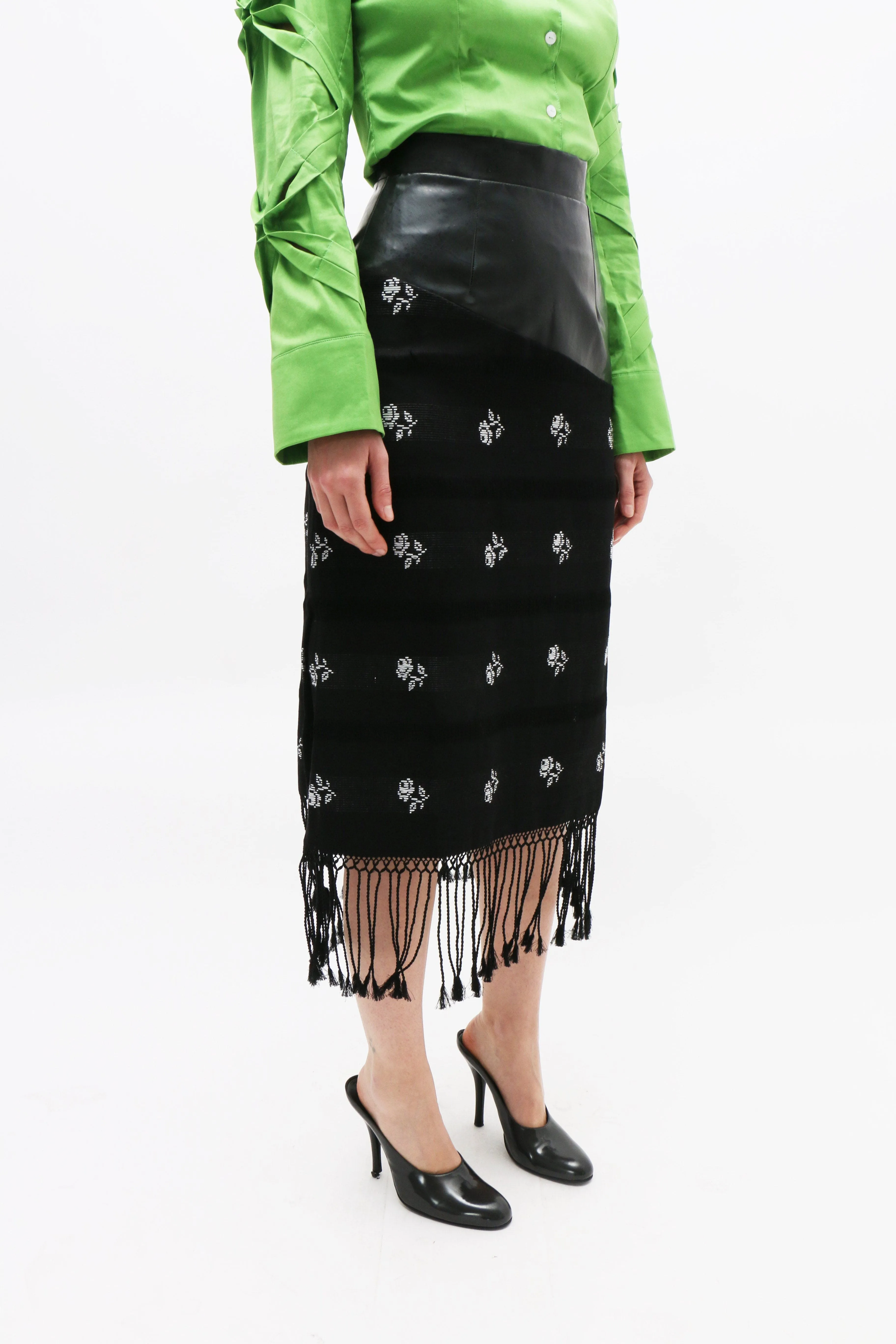 Handwoven Fringe Skirt