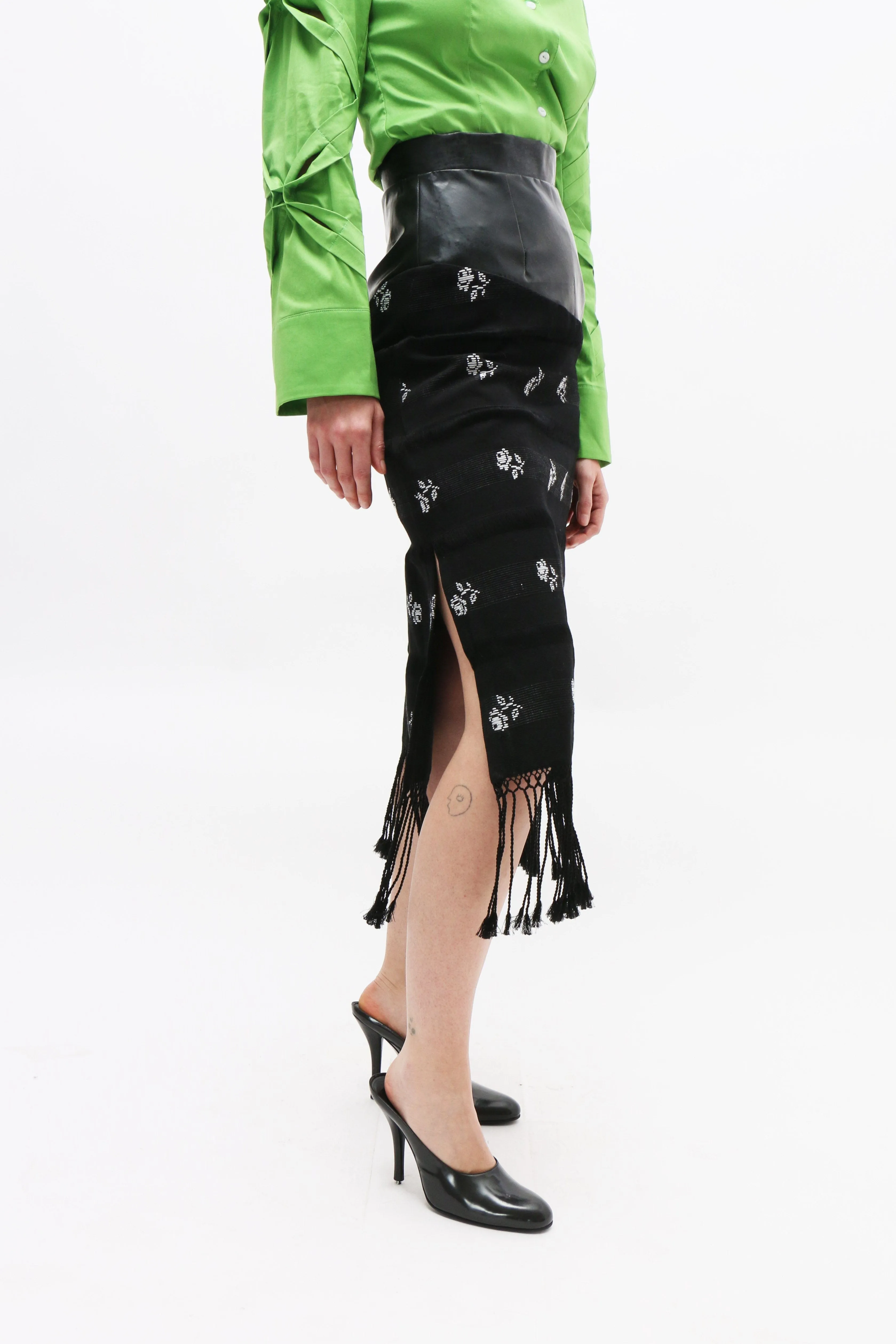 Handwoven Fringe Skirt