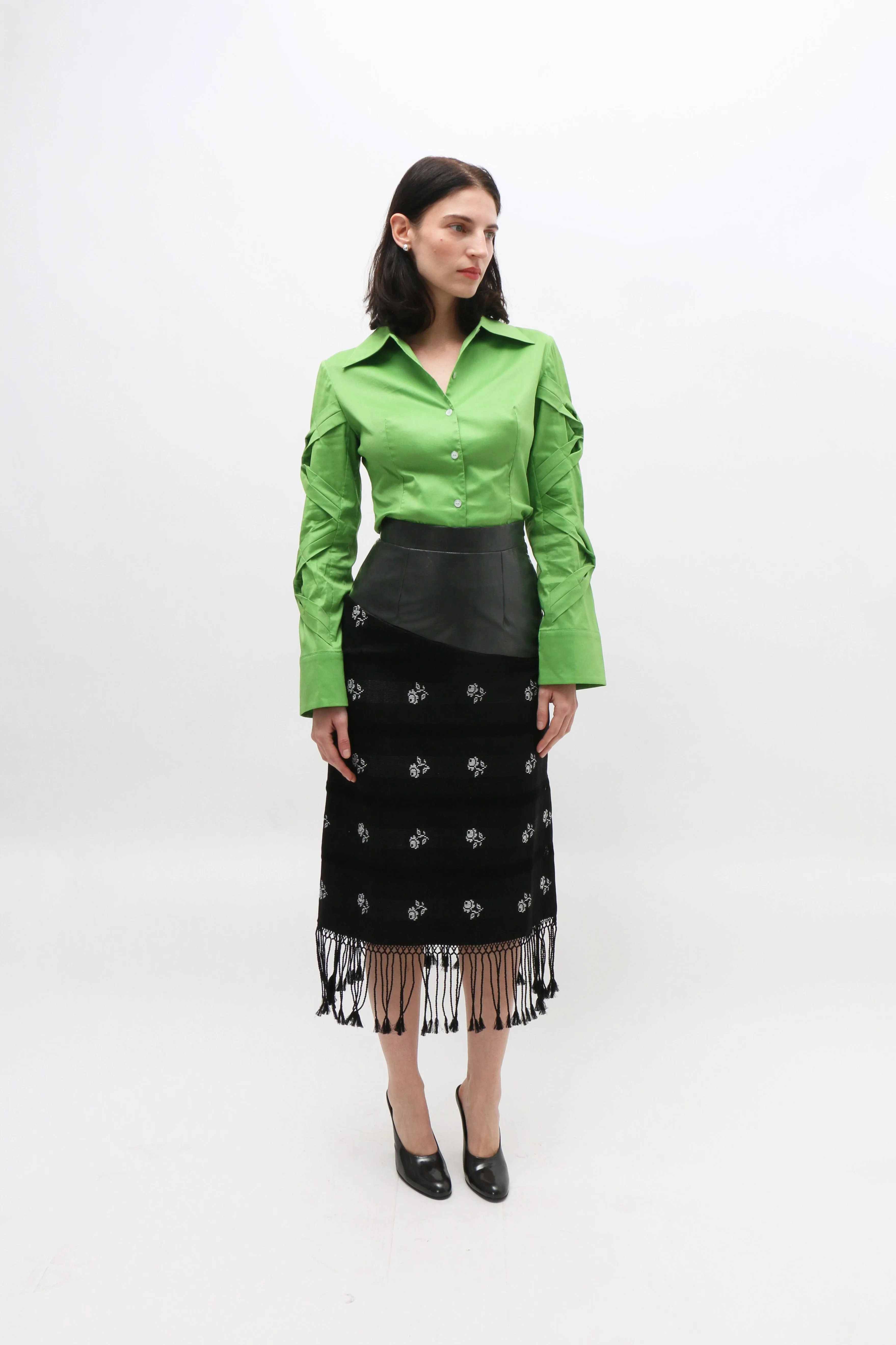 Handwoven Fringe Skirt