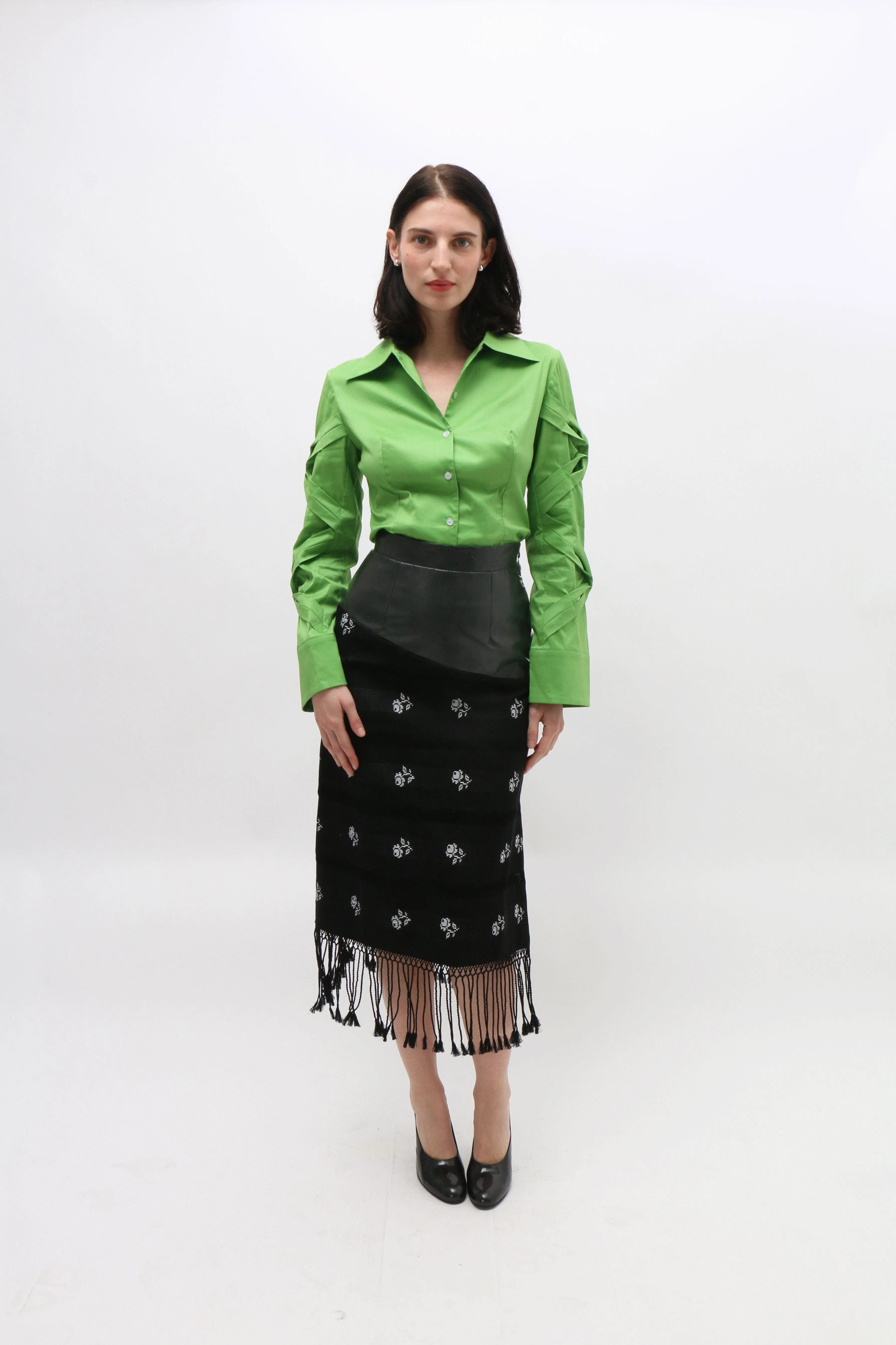 Handwoven Fringe Skirt