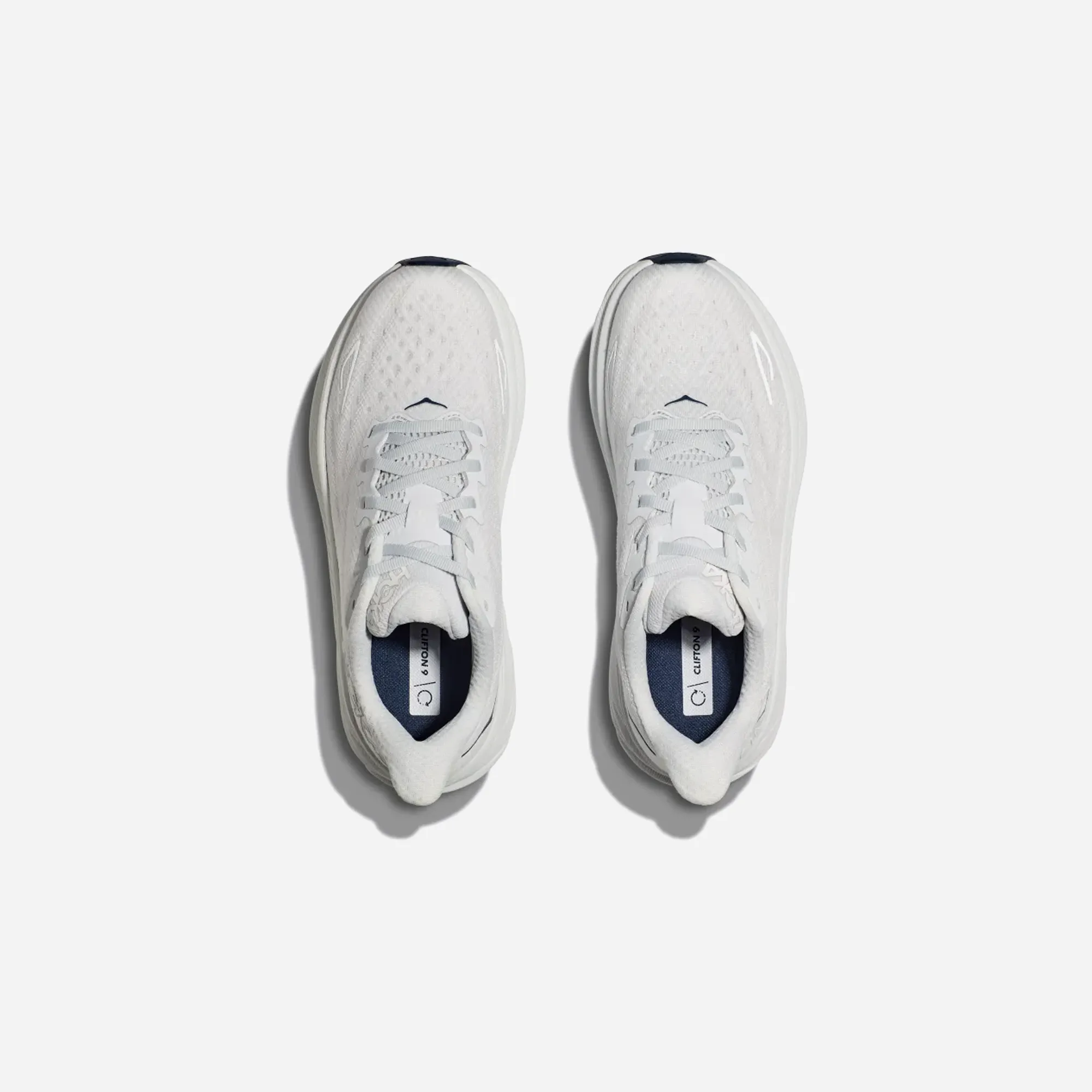 Hoka Clifton 9 cosmic grey white WMNS