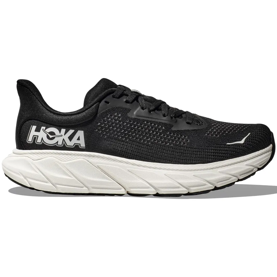Hoka Women's Arahi 7 Wide Fit Running Shoes Black / White