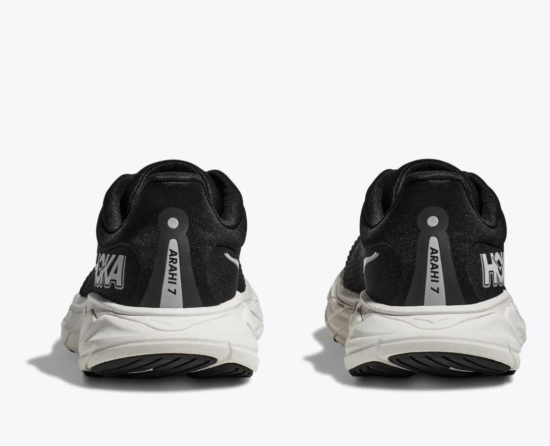 Hoka Women's Arahi 7 Wide Fit Running Shoes Black / White