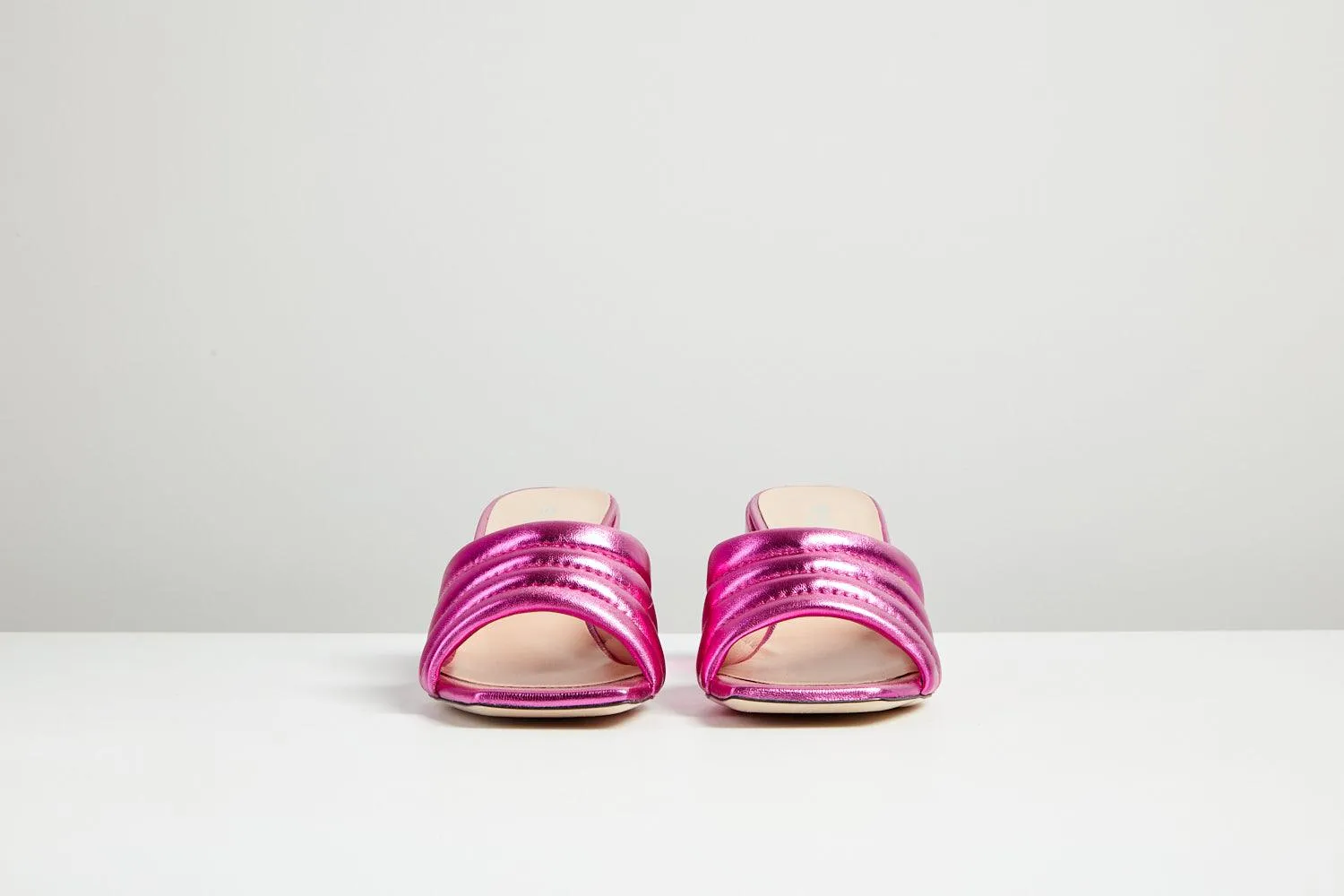 Ibiza Metallic Pink block heel