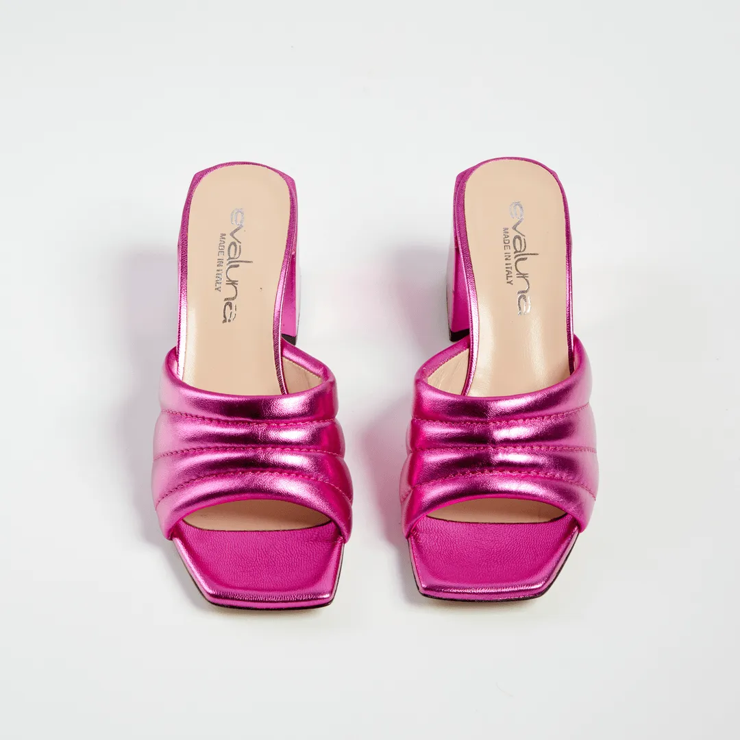 Ibiza Metallic Pink block heel