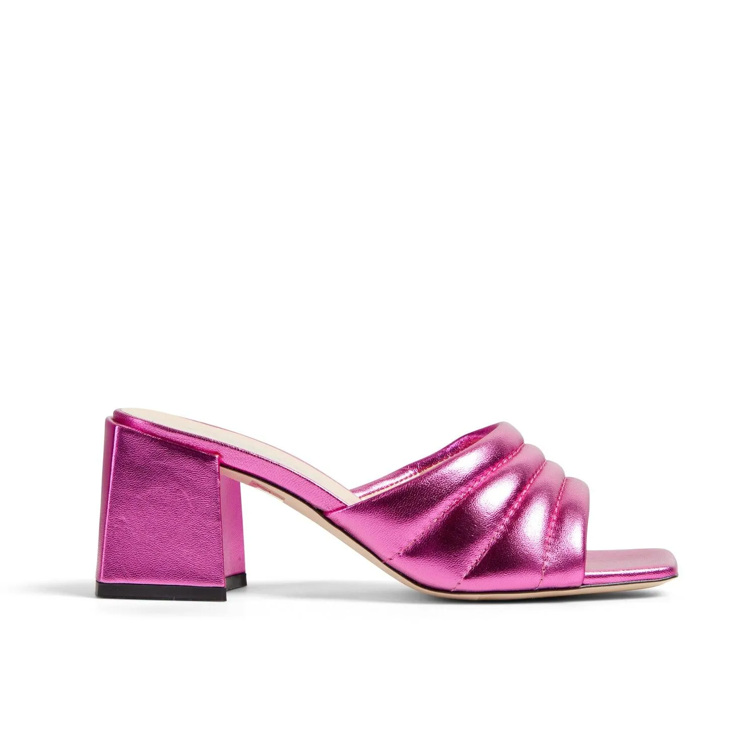 Ibiza Metallic Pink block heel