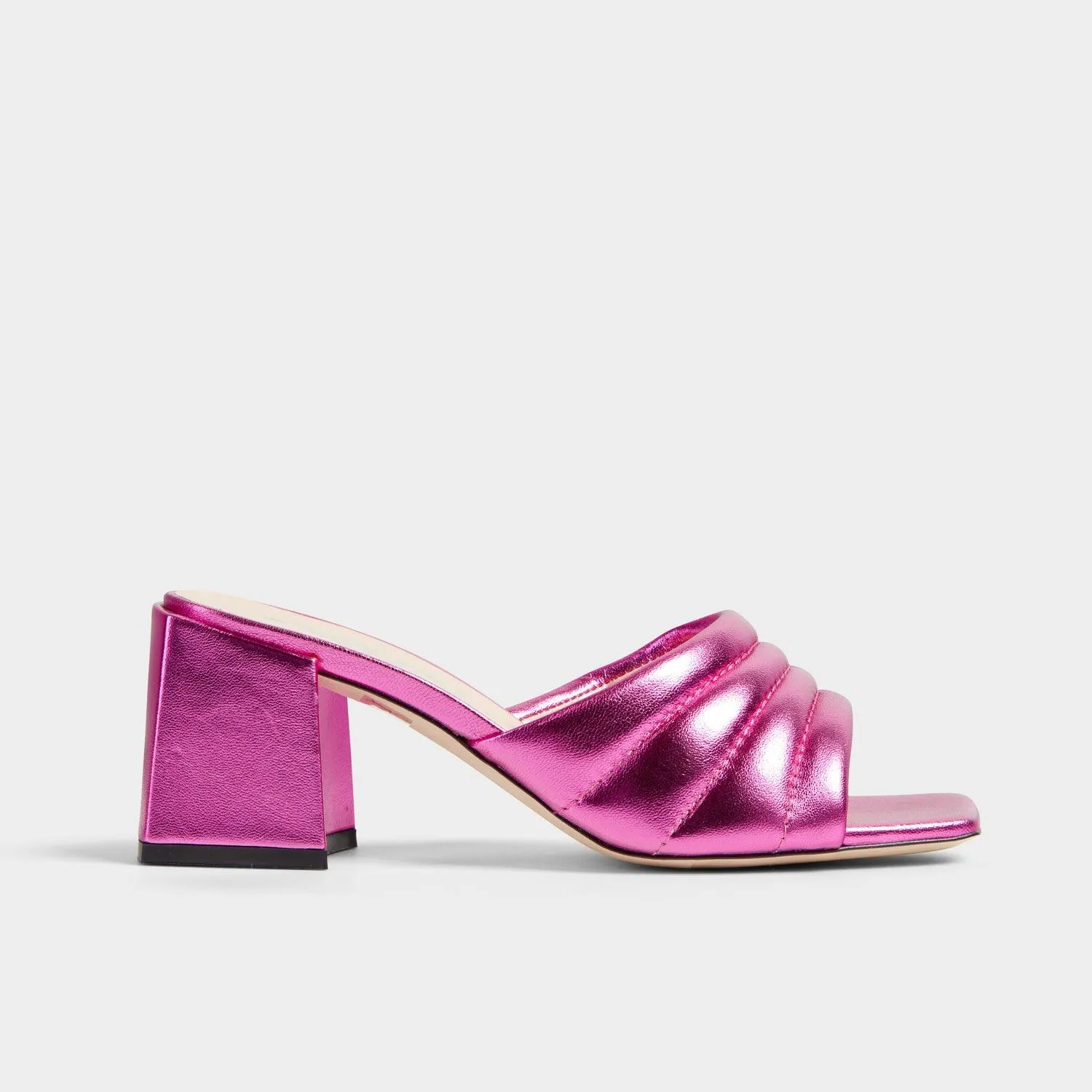 Ibiza Metallic Pink block heel