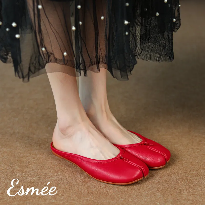 Leather Cloven Mules