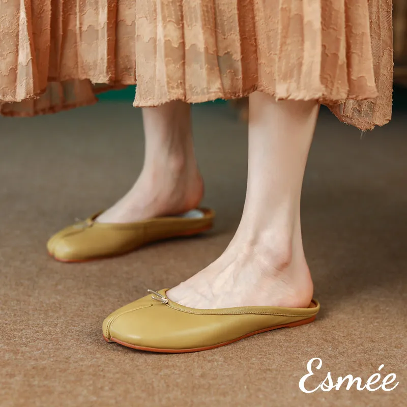 Leather Cloven Mules