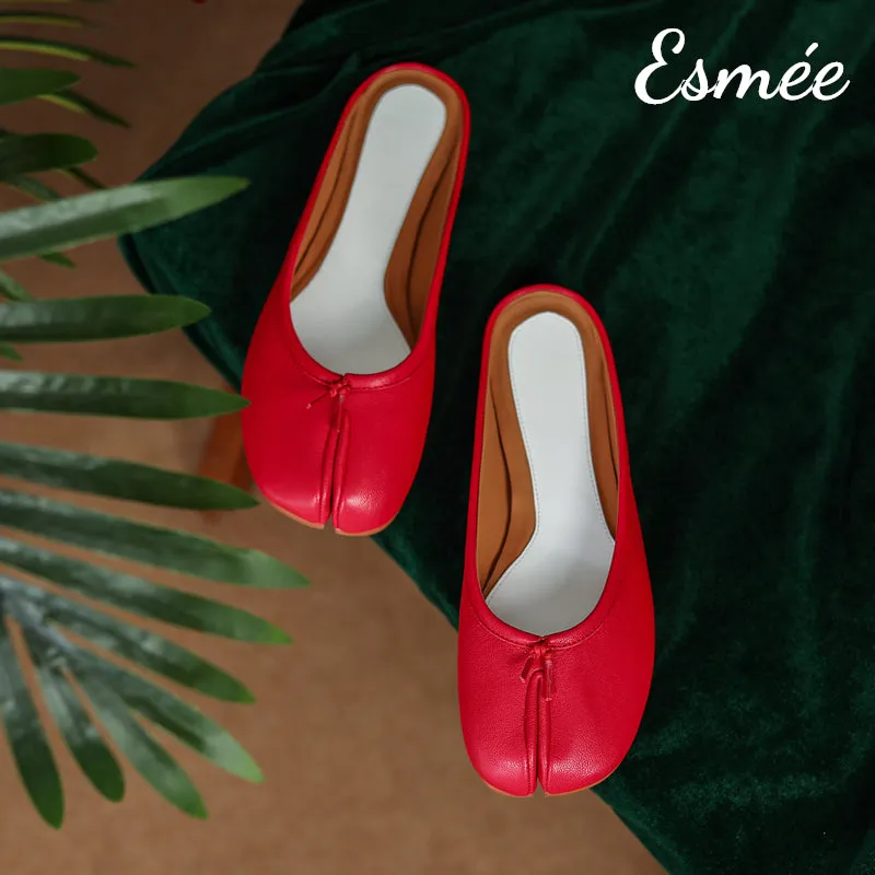 Leather Cloven Mules