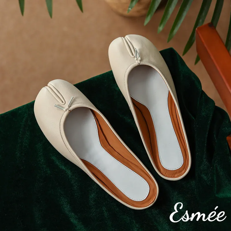 Leather Cloven Mules