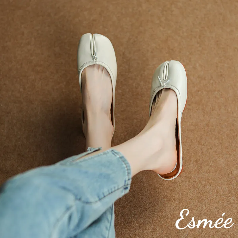 Leather Cloven Mules