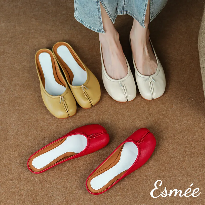 Leather Cloven Mules