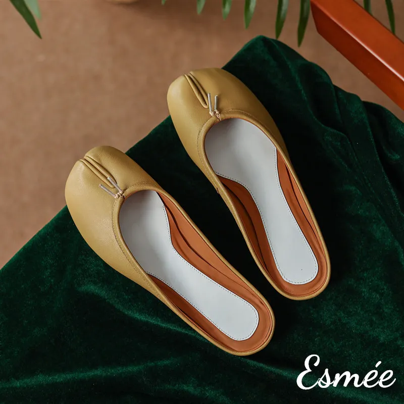 Leather Cloven Mules