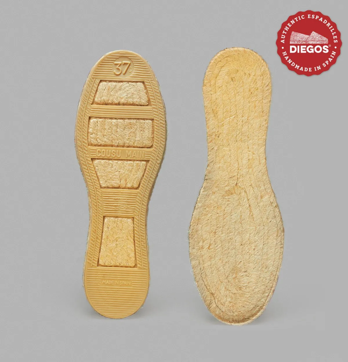 Original straight sole - partial rubber