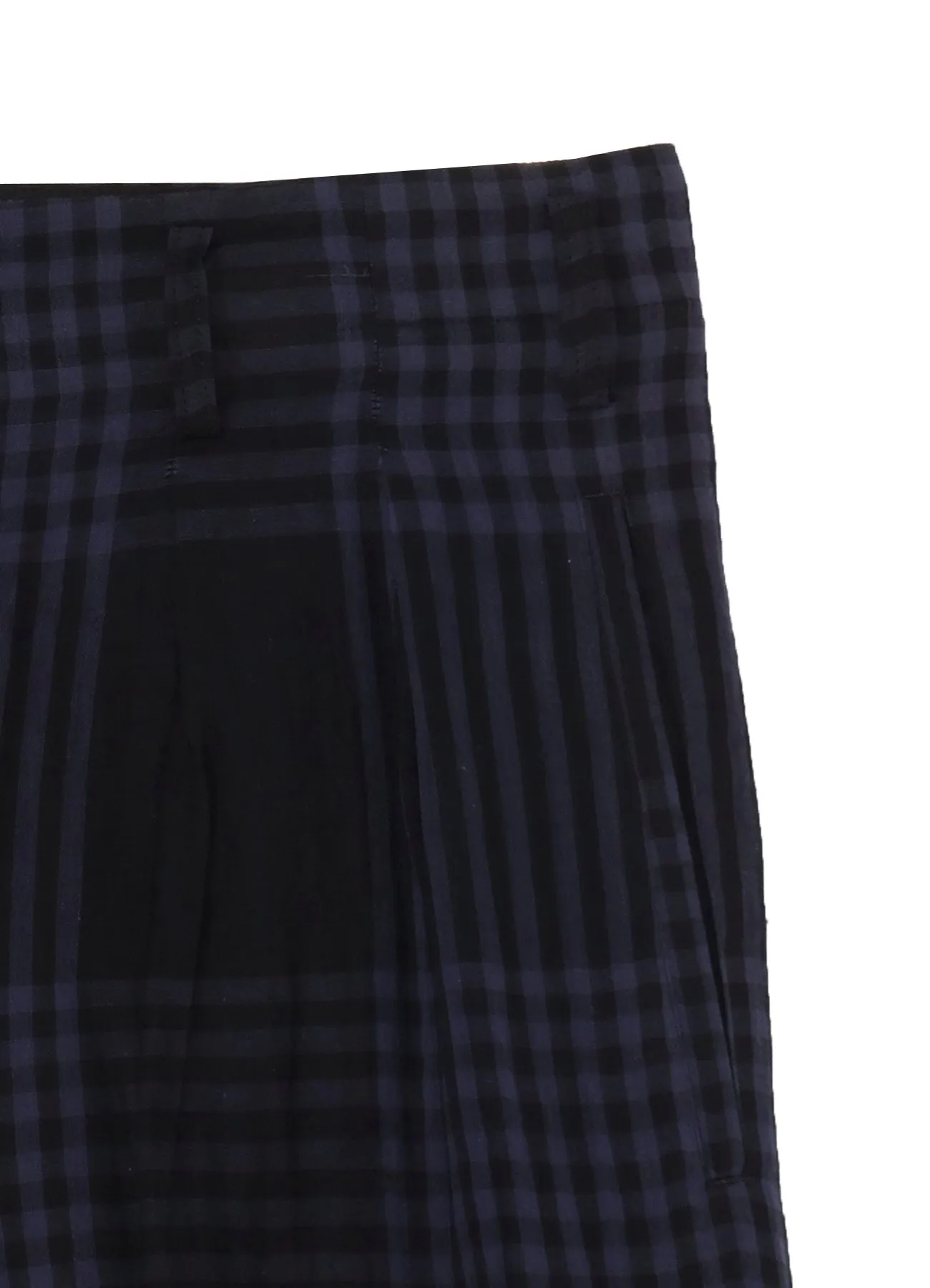 PIECE UNIQUE/THE SHOPCHECK PLAID SEAM POCKET PANTS