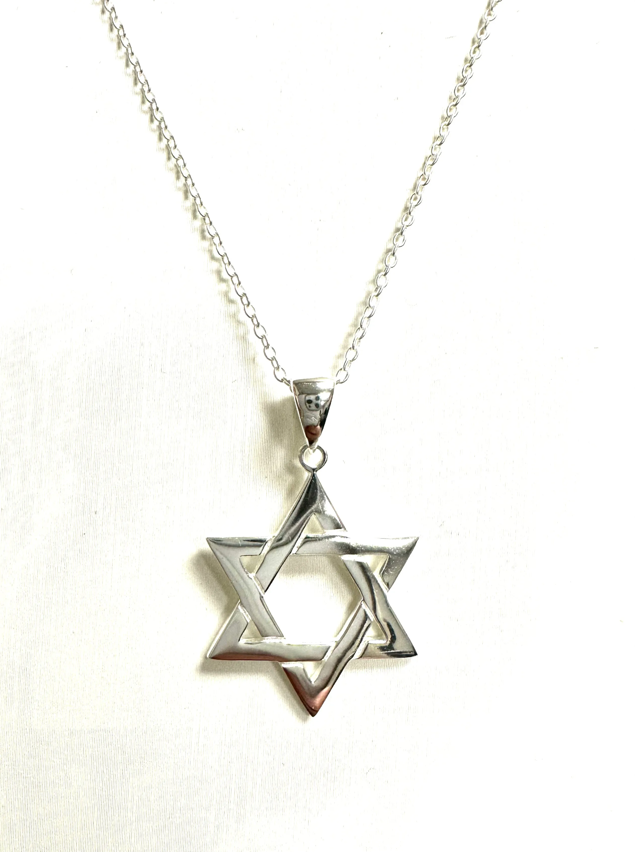 Polished Star of David Necklace