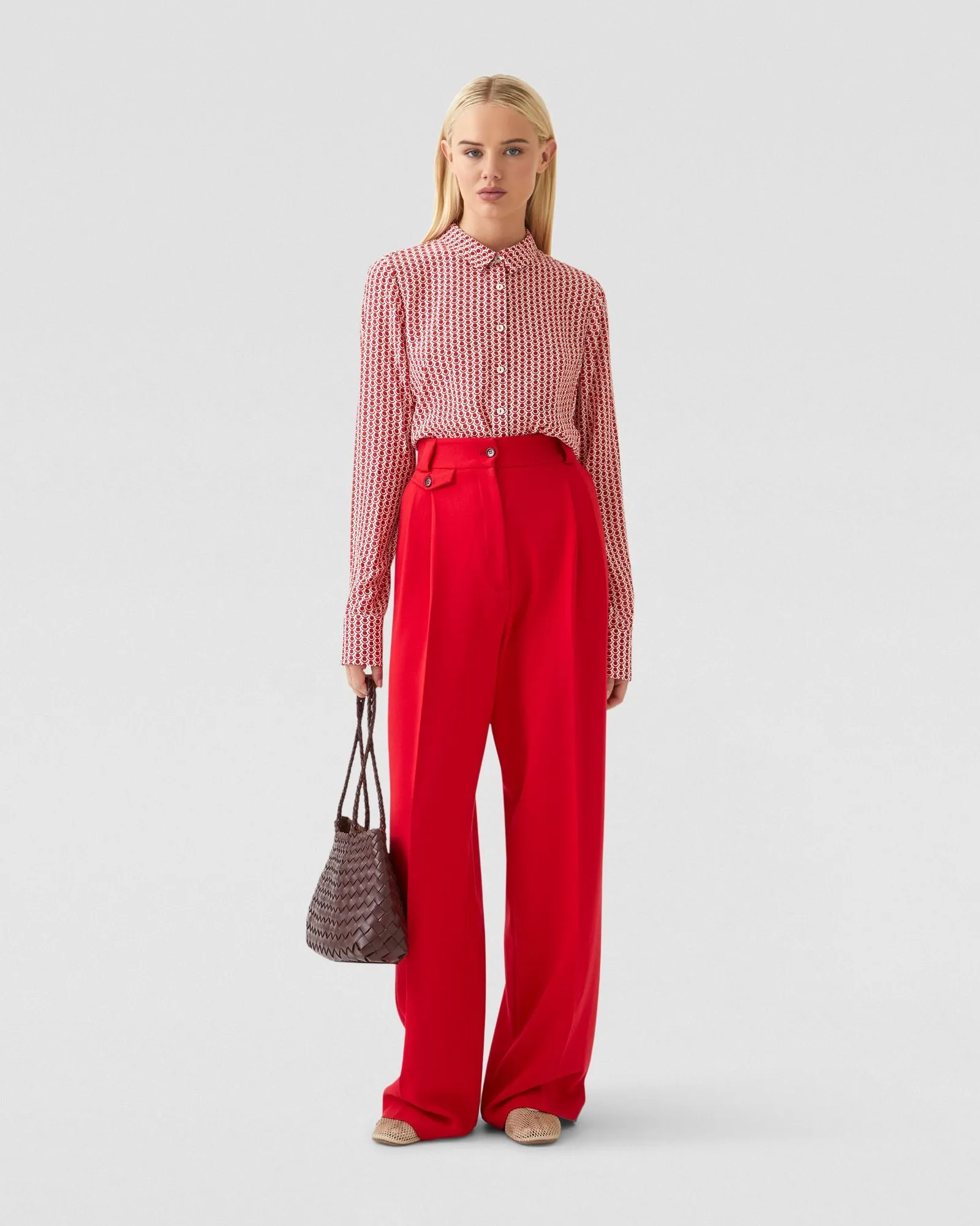 Poppy Spot Print Blouse