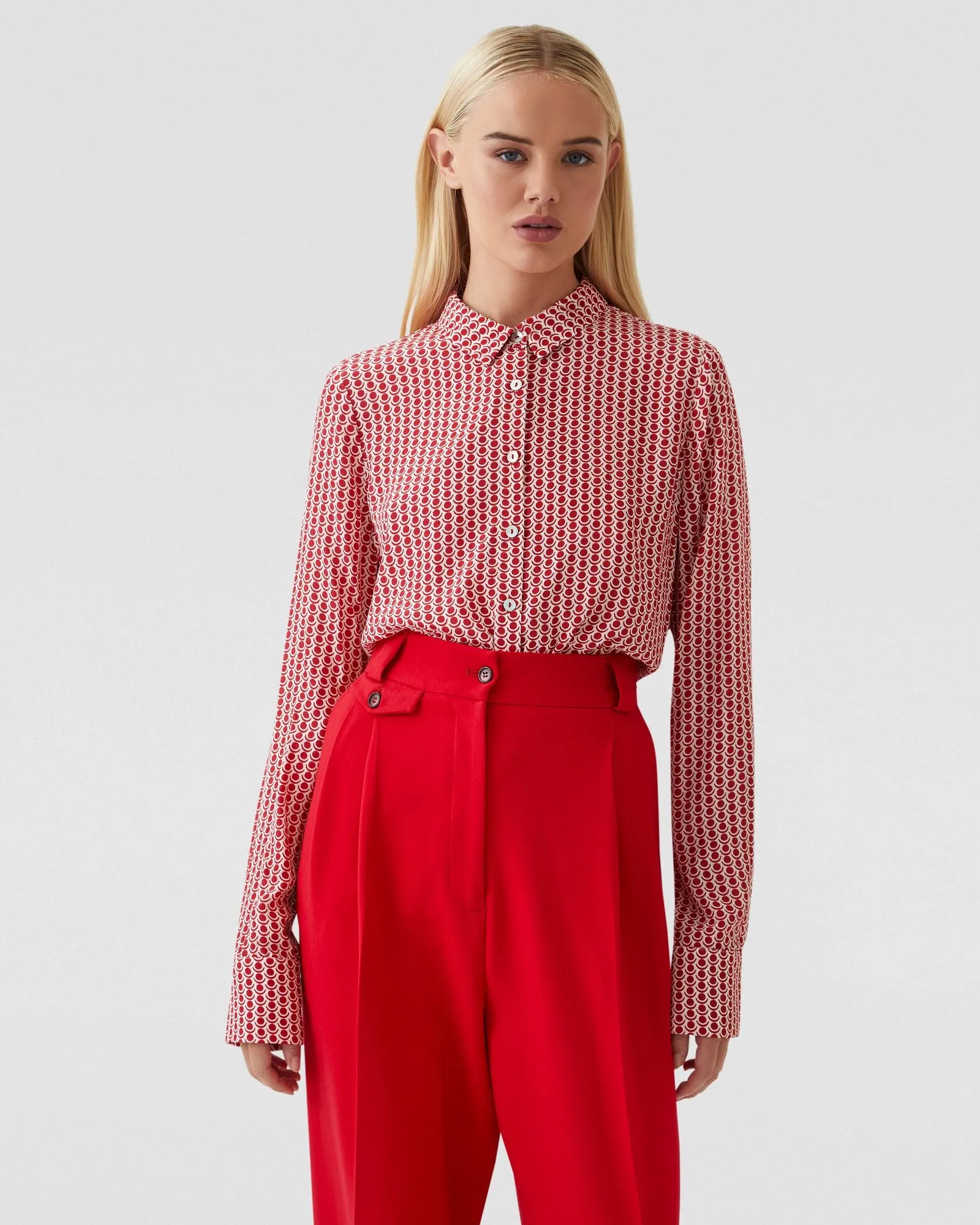 Poppy Spot Print Blouse