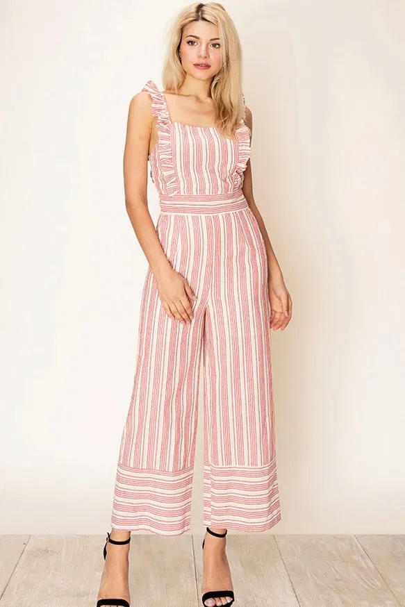 Red Stripe Jumpsuit