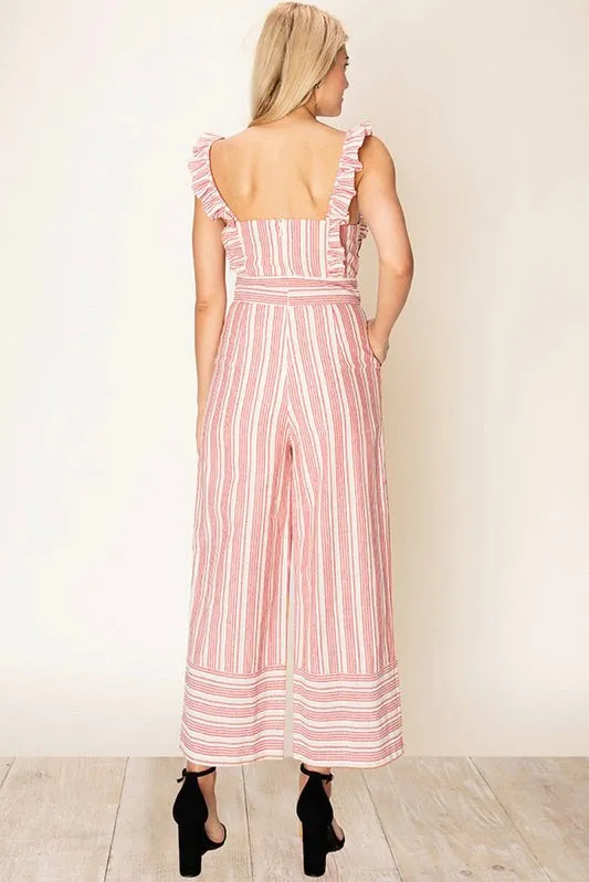 Red Stripe Jumpsuit