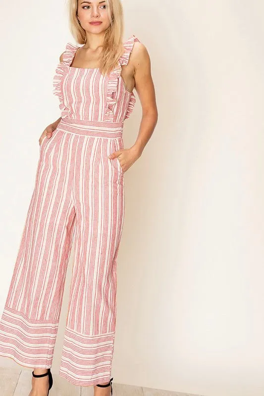 Red Stripe Jumpsuit