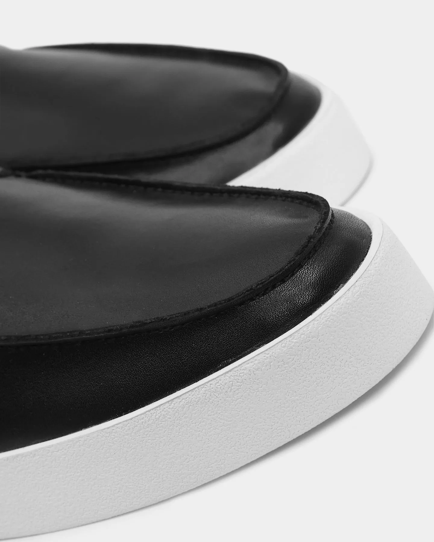 Saint Morta Hemisphere Leather Slip On Loafer Black/White