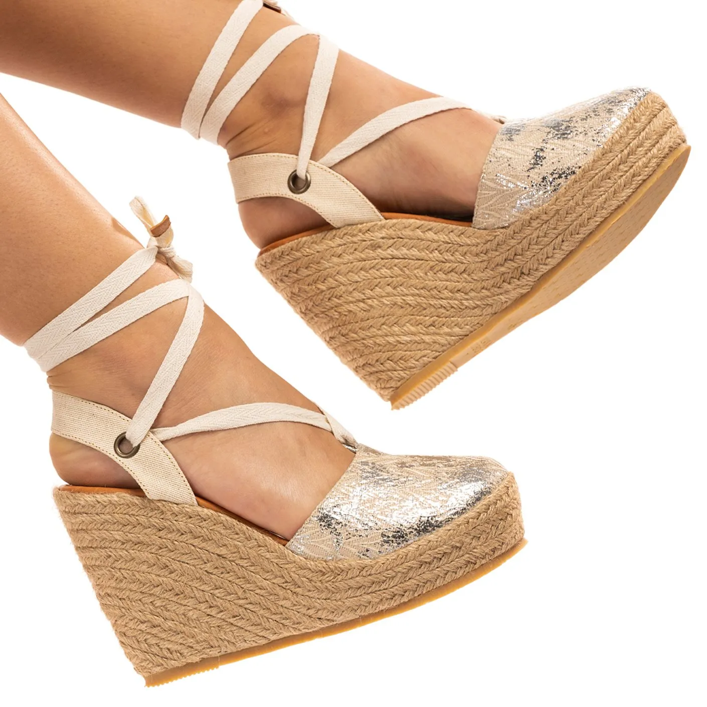 Silvia Cobos SAMBA Espadrilles in Silver