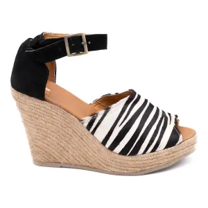 Silvia Cobos SOCORRO Animal Print Wedges in Black