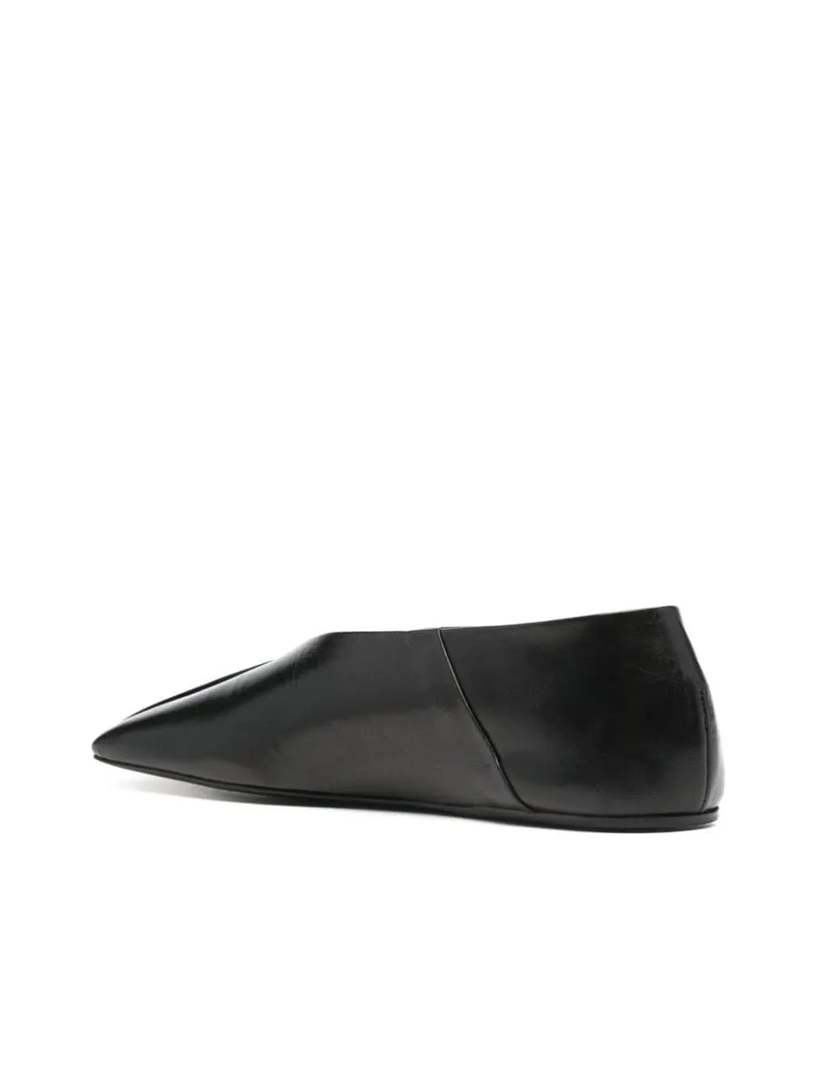 Square Toe Vshape Slipon Flats