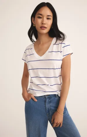 Stripe Modern V-Neck Tee