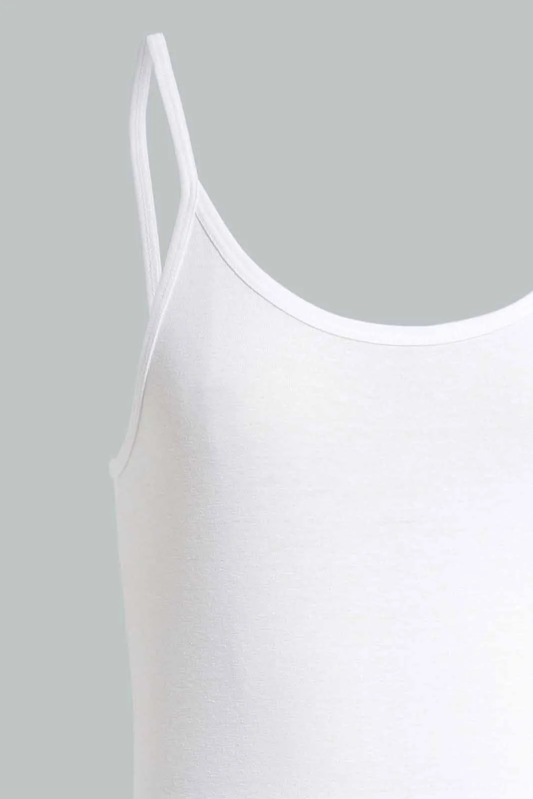 White Plain Strappy Vest