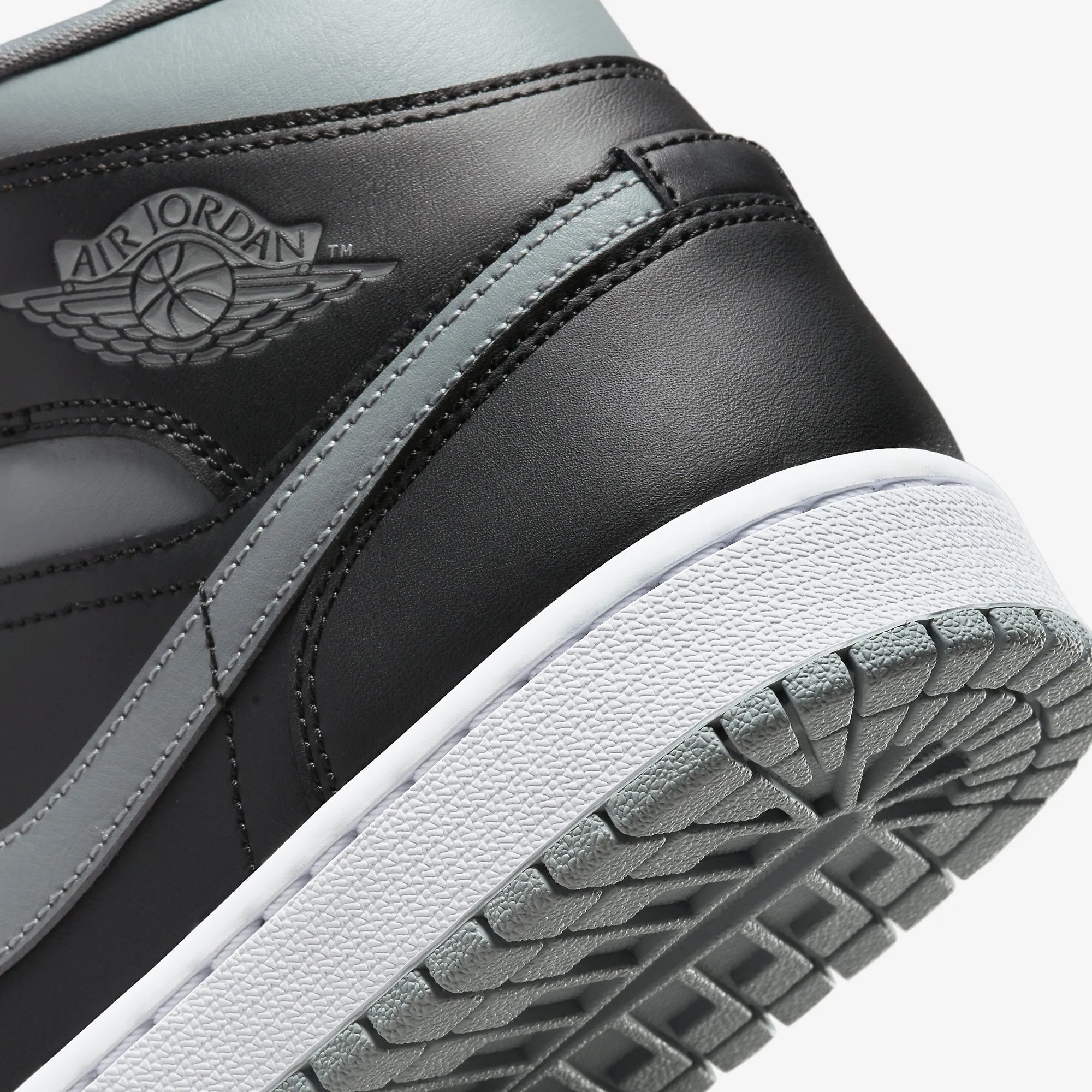 Women's Air Jordan 1 Mid "Shadow" (Black/Particle Grey)(BQ6472-007)